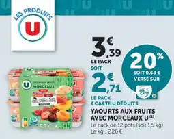 U Express Yaourts aux fruits avec morceaux u offre