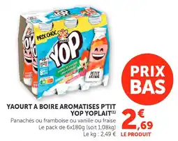 U Express Yaourt a boire aromatises p'tit yop yoplait offre