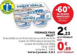 U Express Fromage frais malo offre