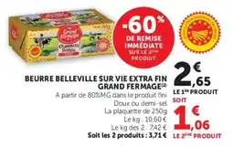 U Express Beurre belleville sur vie extra fin grand fermage offre
