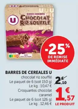 U Express Barres de cereales u offre