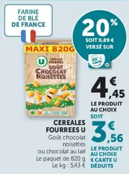 U Express Cereales fourrees u offre