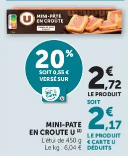 U Express Mini-pate en croute u offre