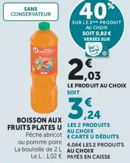 U Express Boisson aux fruits plates u offre