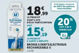 U Express Brosse a dents electrique rechargeable u offre