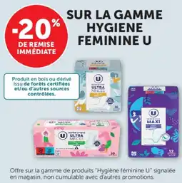 U Express Sur la gamme hygiene feminine u offre