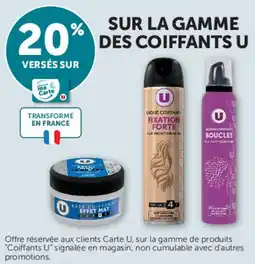 U Express Sur la gamme des coiffants u offre