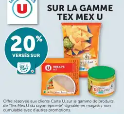 U Express Sur la gamme tex mex u offre