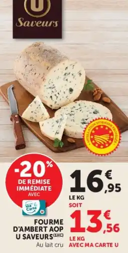 U Express Fourme d'ambert aop u saveurs offre