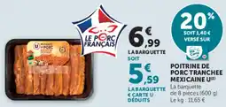 U Express Poitrine de porc tranchee mexicaine u offre