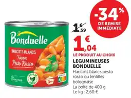 U Express Legumineuses bonduelle offre