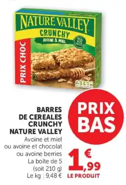 U Express Barres de cereales crunchy nature valley offre