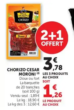 U Express Chorizo cesar moroni offre