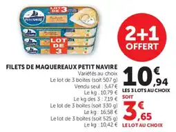 U Express Filets de maquereaux petit navire offre