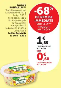 U Express Salade bonduelle offre