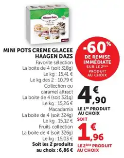 U Express Mini pots creme glacee haagen dazs offre