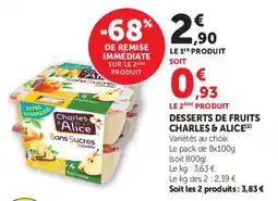 U Express Desserts de fruits charles & alice offre