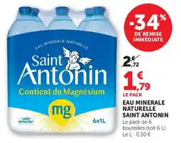 U Express Eau minerale naturelle saint antonin offre