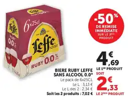 U Express Biere ruby leffe sans alcool 0.0° offre