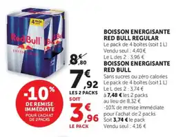 U Express Boisson energisante red bull regular offre
