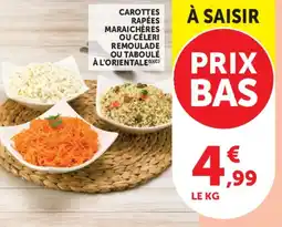 U Express Carottes rapées maraichères ou céleri remoulade ou taboulé à l'orientale offre