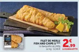 U Express Filet de merlu fish and chips u offre