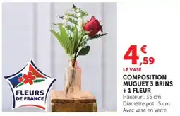 U Express Composition muguet 3 brins + 1 fleur offre