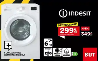Indesit - 5 cycles rapides nettoyage tambour