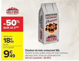 Carrefour Facile - charbon de bois restaurant offre
