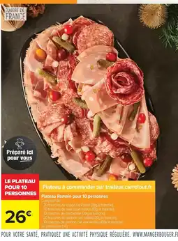 Carrefour Plateau à commander sur traiteur carrefour offre