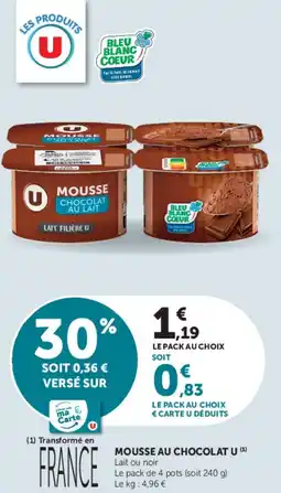 U Express Mousse au chocolat u offre