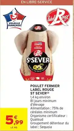 Intermarché Label rouge - poulet fermier offre