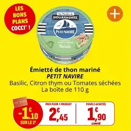 Coccimarket Émietté de thon mariné petit navire offre