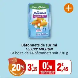 Coccimarket Bâtonnets de surimi fleury michon offre