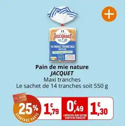 Coccimarket Pain de mie nature jacquet offre