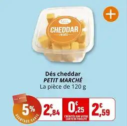 Coccimarket Dés cheddar petit marché offre