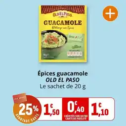 Coccimarket Épices guacamole old el paso offre