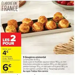 Carrefour 9 Gougères emmental offre
