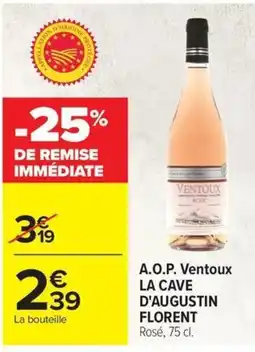 Carrefour La Cave D'Augustin Florent A.O.P. Ventoux offre