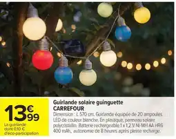 Carrefour Carrefour Guirlande solaire guinguette offre