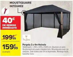 Carrefour Hyba Pergola 3 x 4m Heinola offre