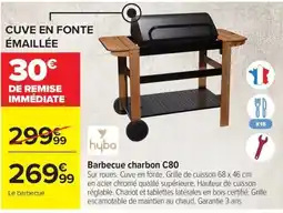 Carrefour Hyba Barbecue charbon C80 offre
