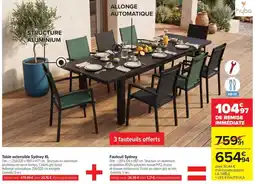 Carrefour Table extensible Sydney XL offre