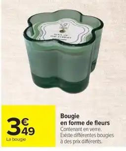 Carrefour Bougie en forme de fleurs offre