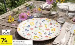 Carrefour Home Plat de service fleurie offre