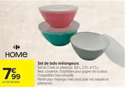 Carrefour Home Set de bols mélangeurs offre