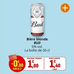 Coccimarket Bière blonde bud offre