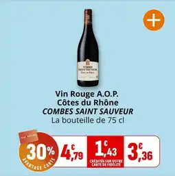 Coccimarket Vin rouge a.o.p. côtes du rhône combes saint sauveur offre