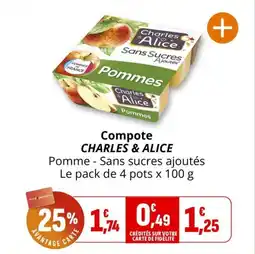 Coccimarket Compote charles & alice offre