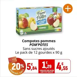 Coccimarket Compotes pommes pom'potes offre
